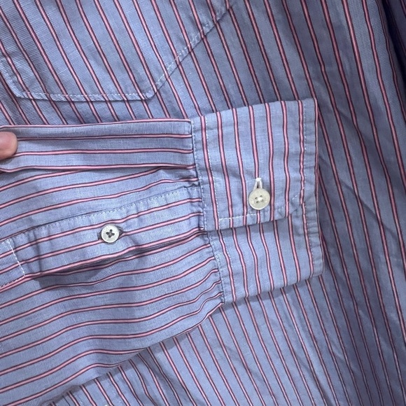 American Eagle Outfitters Purple Casual Button Down Shirt - Picture 5 of 9